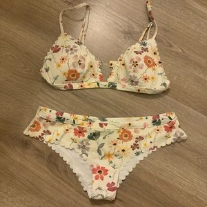 H&M flower print bathing suit